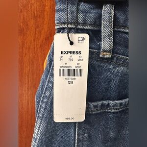 Express High Rise Wide Leg Blue Jeans